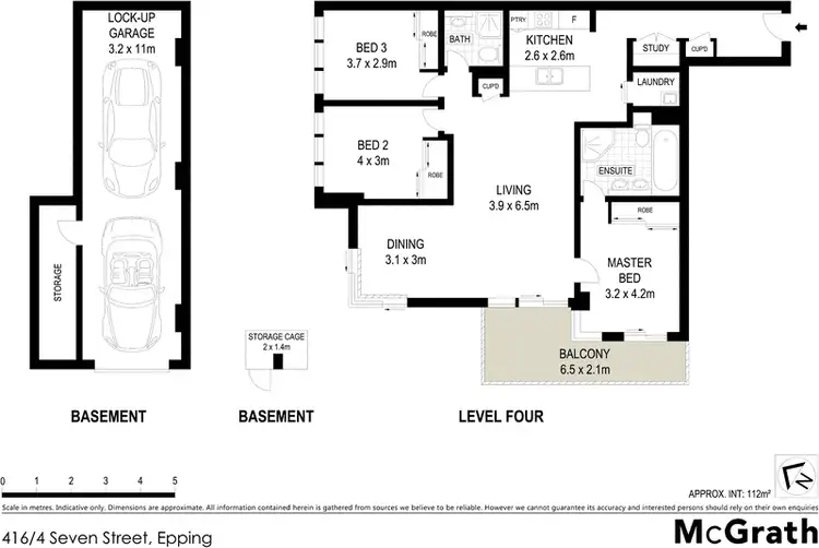 Floorplan of Homely apartment listing, 416/4 Seven Street, Epping NSW 2121