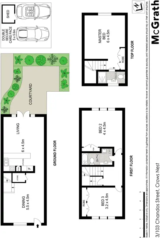 Floorplan of Homely townhouse listing, 3/103 Chandos Street, Crows Nest NSW 2065