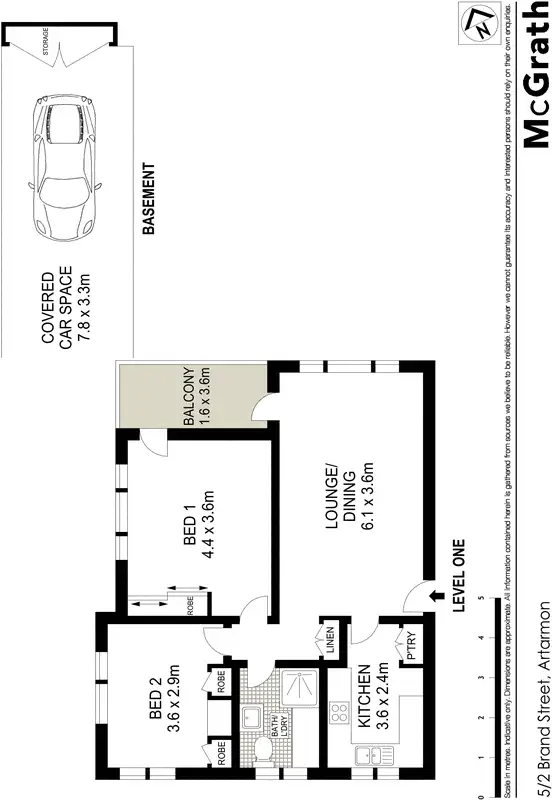Floorplan of Homely apartment listing, 5/2 Brand Street, Artarmon NSW 2064