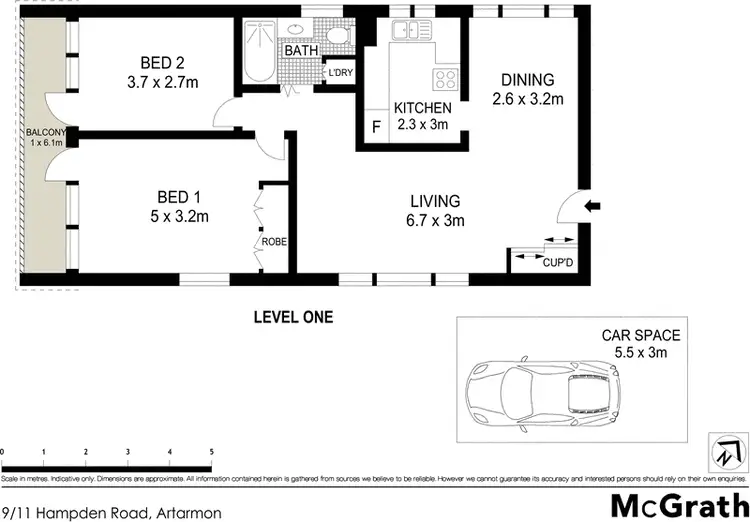 Floorplan of Homely apartment listing, 9/11 Hampden Road, Artarmon NSW 2064