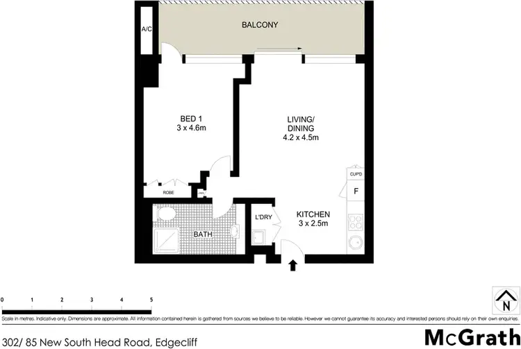 Floorplan of Homely apartment listing, 302/85 New South Head Road, Edgecliff NSW 2027