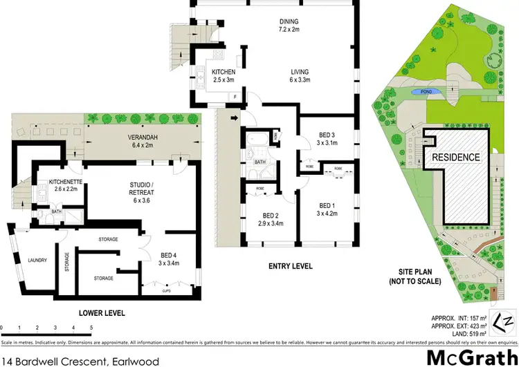 Floorplan of Homely house listing, 14 Bardwell Crescent, Earlwood NSW 2206