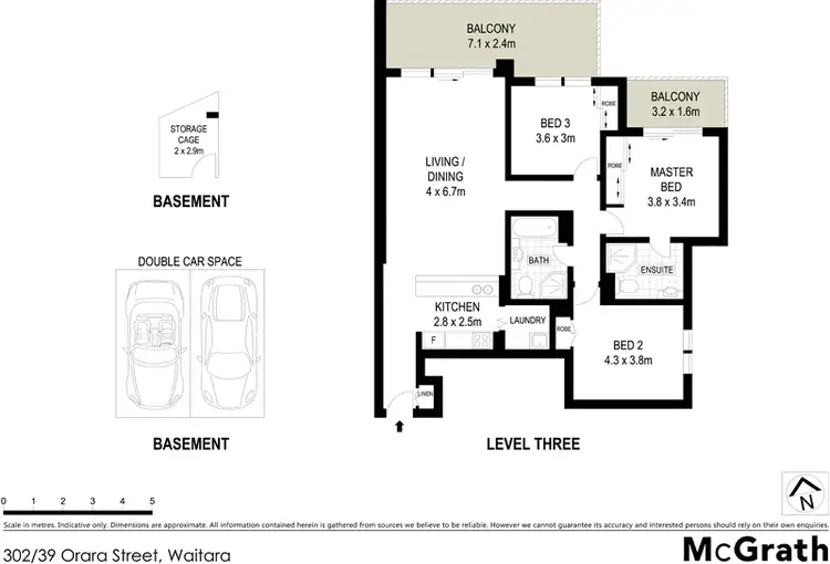 Floorplan of Homely apartment listing, 302/39 Orara Street, Waitara NSW 2077