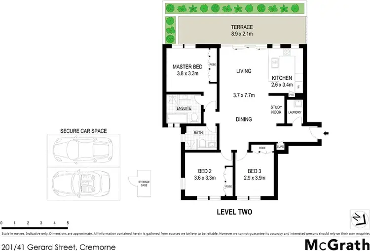 Floorplan of Homely apartment listing, 201/41 Gerard Street, Cremorne NSW 2090