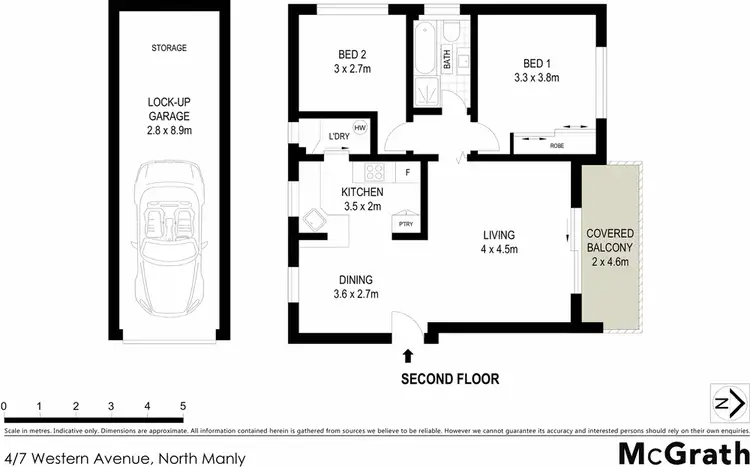 Floorplan of Homely apartment listing, 4/7 Western Avenue, North Manly NSW 2100