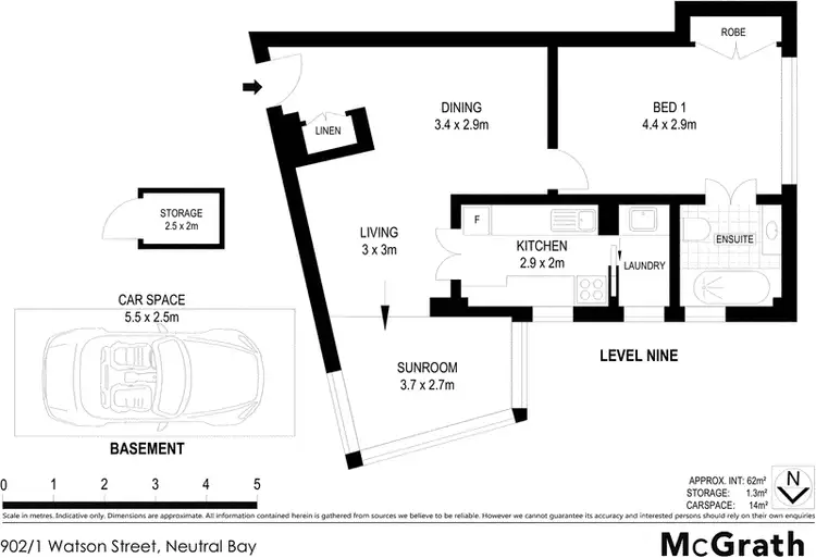 Floorplan of Homely apartment listing, 902/1 Watson Street, Neutral Bay NSW 2089