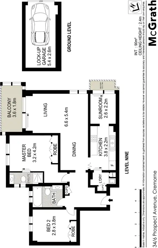 Floorplan of Homely apartment listing, 34/6 Prospect Avenue, Cremorne NSW 2090