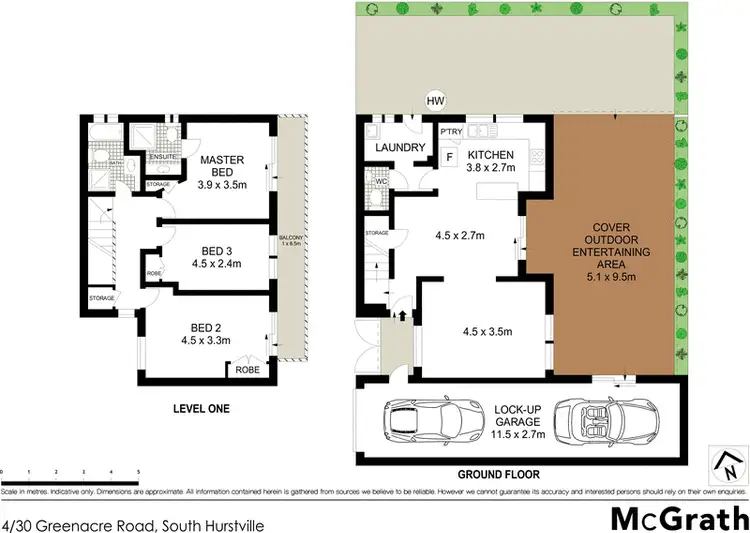 Floorplan of Homely townhouse listing, 4/30 Greenacre Road, South Hurstville NSW 2221