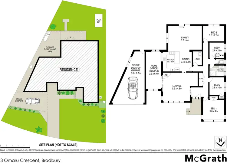 Floorplan of Homely house listing, 3 Omaru Crescent, Bradbury NSW 2560
