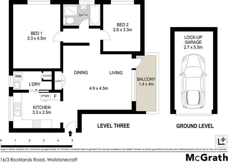 Floorplan of Homely apartment listing, 16/3 Rocklands Road, Wollstonecraft NSW 2065