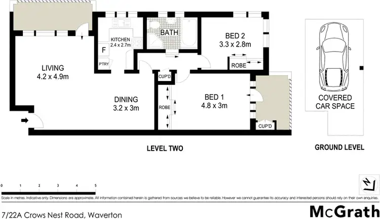 Floorplan of Homely apartment listing, 7/22A Crows Nest Road, Waverton NSW 2060