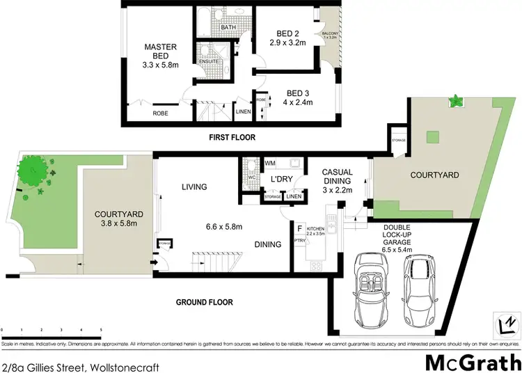 Floorplan of Homely townhouse listing, 2/8A Gillies Street, Wollstonecraft NSW 2065