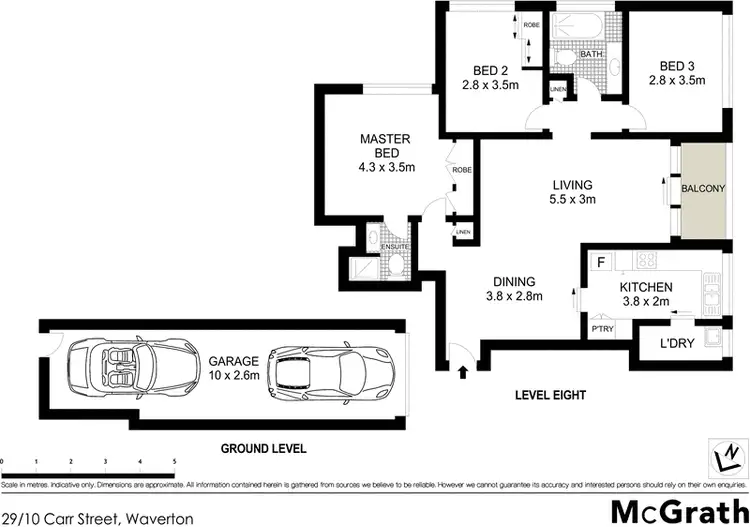 Floorplan of Homely apartment listing, 29/10 Carr Street, Waverton NSW 2060