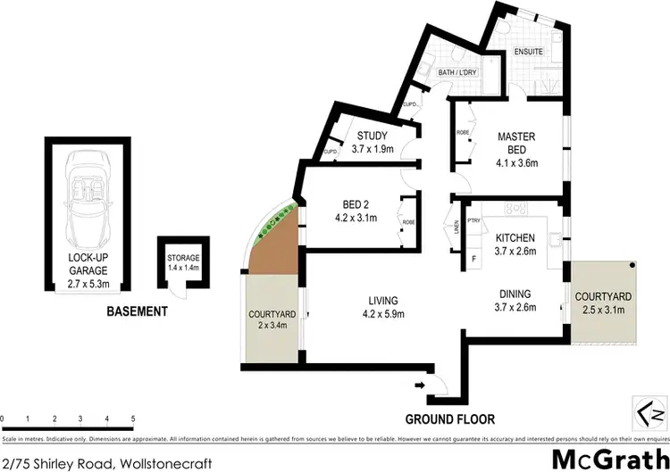 Floorplan of Homely apartment listing, 2/75 Shirley Road, Wollstonecraft NSW 2065