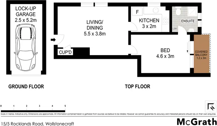 Floorplan of Homely unit listing, 15/5 Rocklands Road, Wollstonecraft NSW 2065