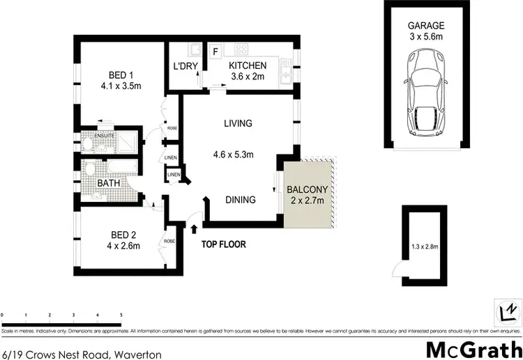 Floorplan of Homely apartment listing, 6/19 Crows Nest Road, Waverton NSW 2060