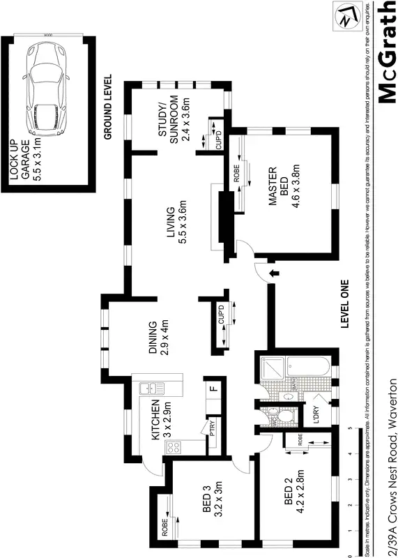 Floorplan of Homely apartment listing, 2/39A Crows Nest Road, Waverton NSW 2060