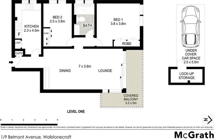 Floorplan of Homely apartment listing, 1/9 Belmont Avenue, Wollstonecraft NSW 2065