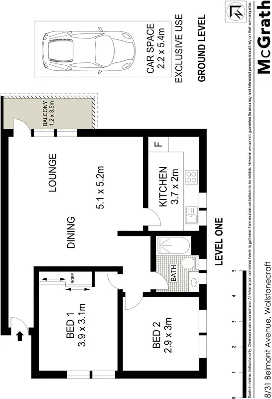 Floorplan of Homely apartment listing, 8/31 Belmont Avenue, Wollstonecraft NSW 2065