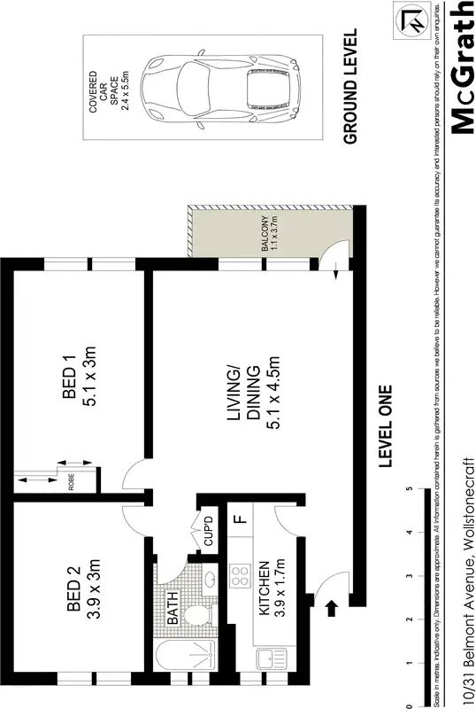 Floorplan of Homely apartment listing, 10/31 Belmont Avenue, Wollstonecraft NSW 2065