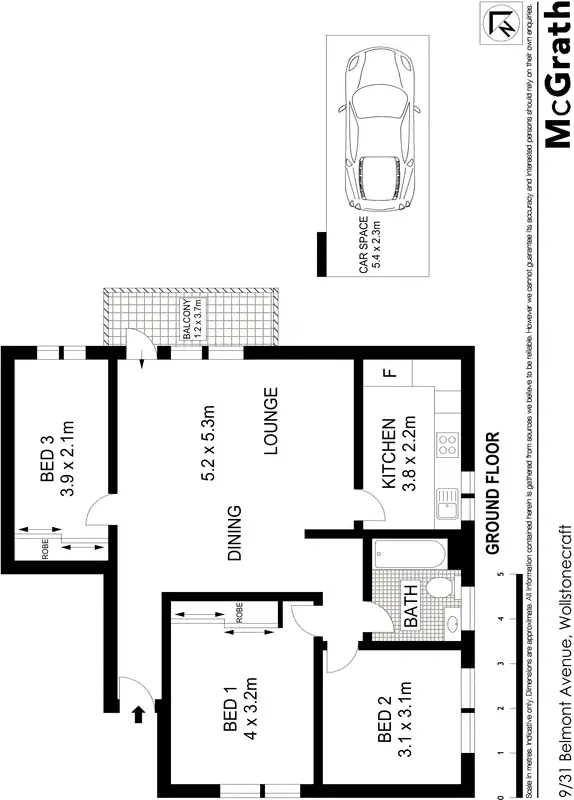 Floorplan of Homely apartment listing, 9/31 Belmont Avenue, Wollstonecraft NSW 2065