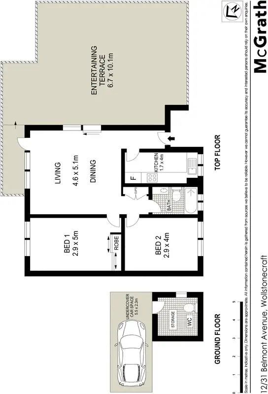 Floorplan of Homely apartment listing, 12/31 Belmont Avenue, Wollstonecraft NSW 2065