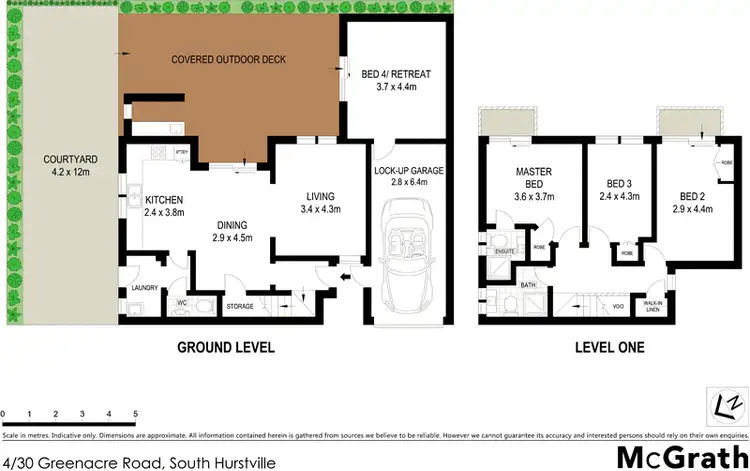 Floorplan of Homely townhouse listing, 4/30 Greenacre Road, South Hurstville NSW 2221
