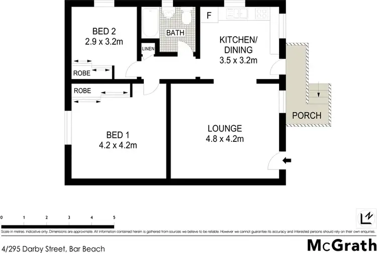 Floorplan of Homely apartment listing, 4/295 Darby Street, Bar Beach NSW 2300