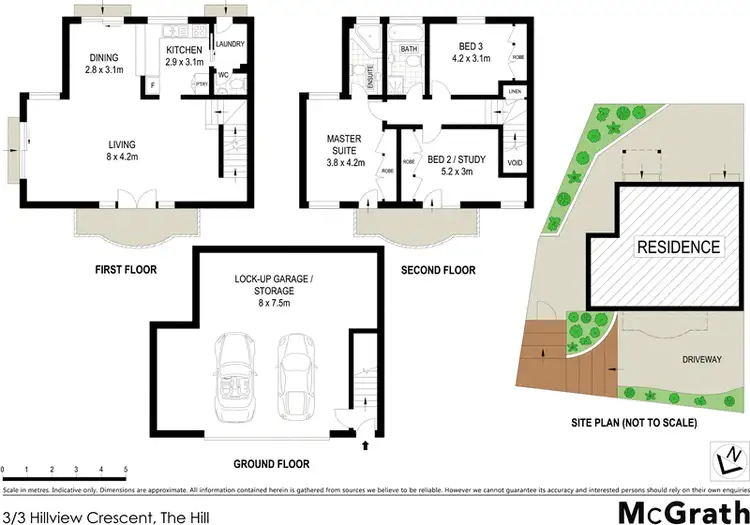 Floorplan of Homely townhouse listing, 3/3 Hillview Crescent, The Hill NSW 2300