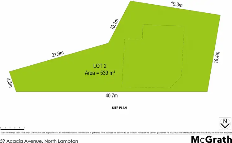 Floorplan of Homely land listing, 59 Acacia Avenue, North Lambton NSW 2299