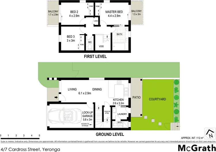 Floorplan of Homely townhouse listing, 4/7 Cardross Street, Yeronga QLD 4104