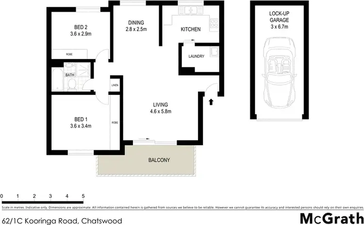 Floorplan of Homely apartment listing, 62/1C Kooringa Road, Chatswood NSW 2067
