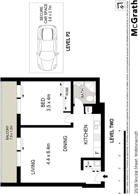 Floorplan of Homely apartment listing, 23/38 Sinclair Street, Wollstonecraft NSW 2065