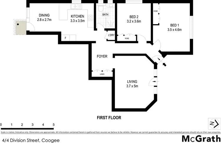 Floorplan of Homely apartment listing, 4/4 Division Street, Coogee NSW 2034
