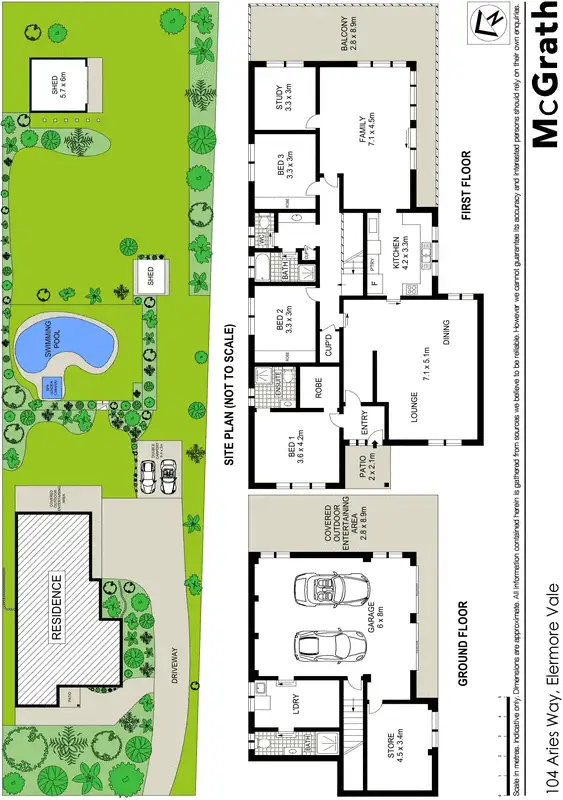 Floorplan of Homely house listing, 104 Aries Way, Elermore Vale NSW 2287