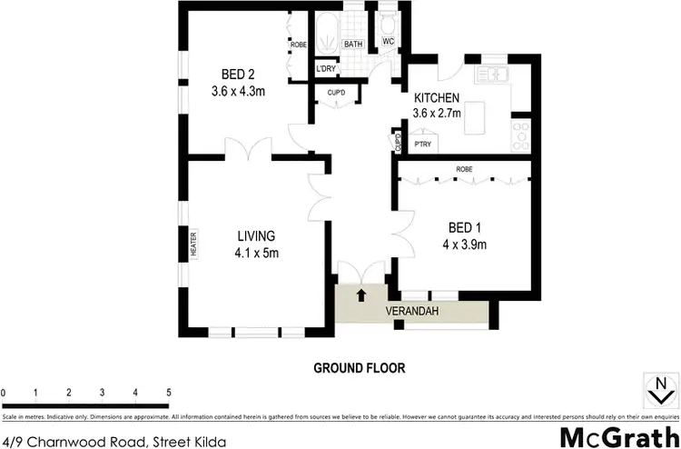 Floorplan of Homely apartment listing, 4/9 Charnwood Road, St Kilda VIC 3182