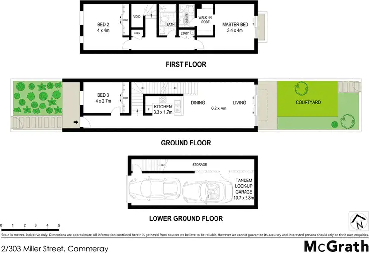 Floorplan of Homely townhouse listing, 2/303 Miller Street, Cammeray NSW 2062