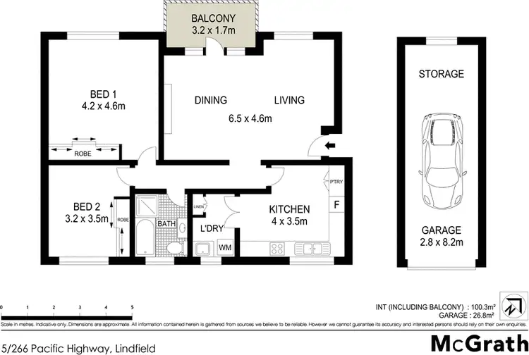 Floorplan of Homely apartment listing, 5/266 Pacific Highway, Lindfield NSW 2070