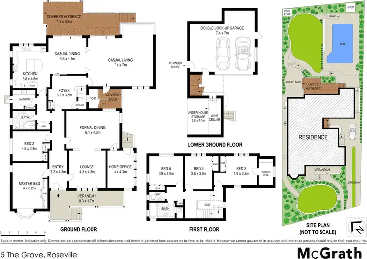Floorplan of Homely house listing, 5 The Grove, Roseville NSW 2069