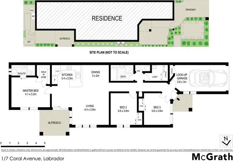 Floorplan of Homely townhouse listing, 1/7 Coral Avenue, Labrador QLD 4215