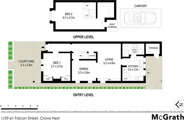 Floorplan of Homely townhouse listing, 1/59 Falcon Street, Crows Nest NSW 2065