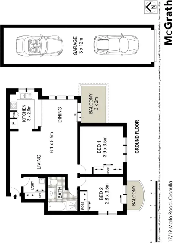 Floorplan of Homely apartment listing, 17/19 Marlo Road, Cronulla NSW 2230