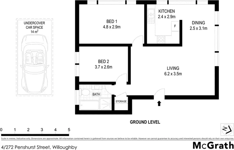 Floorplan of Homely apartment listing, 4/272 Penshurst Street, Willoughby NSW 2068