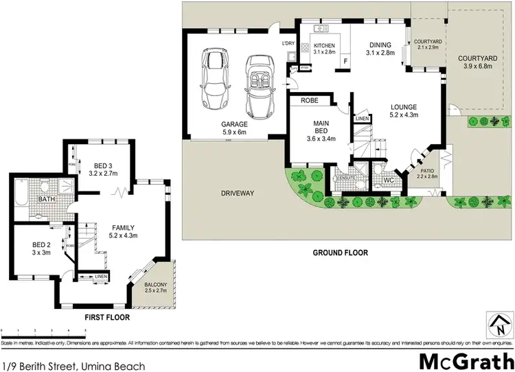 Floorplan of Homely townhouse listing, 1/9 Berith Street, Umina Beach NSW 2257