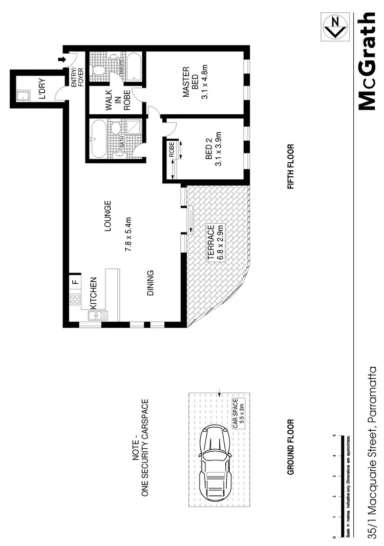 Floorplan of Homely apartment listing, 35/1 Macquarie Street, Parramatta NSW 2150