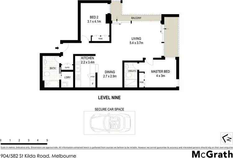 Floorplan of Homely apartment listing, 904/582 St Kilda Road, Melbourne VIC 3004