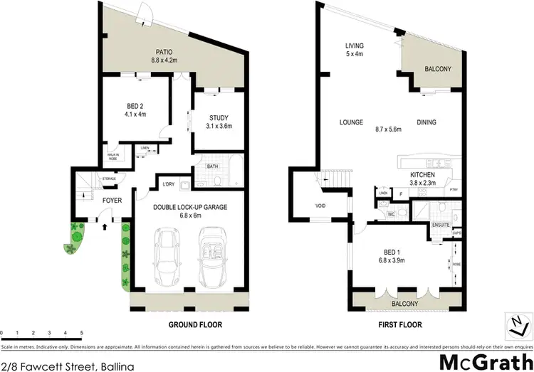 Floorplan of Homely townhouse listing, 2/8 Fawcett Street, Ballina NSW 2478