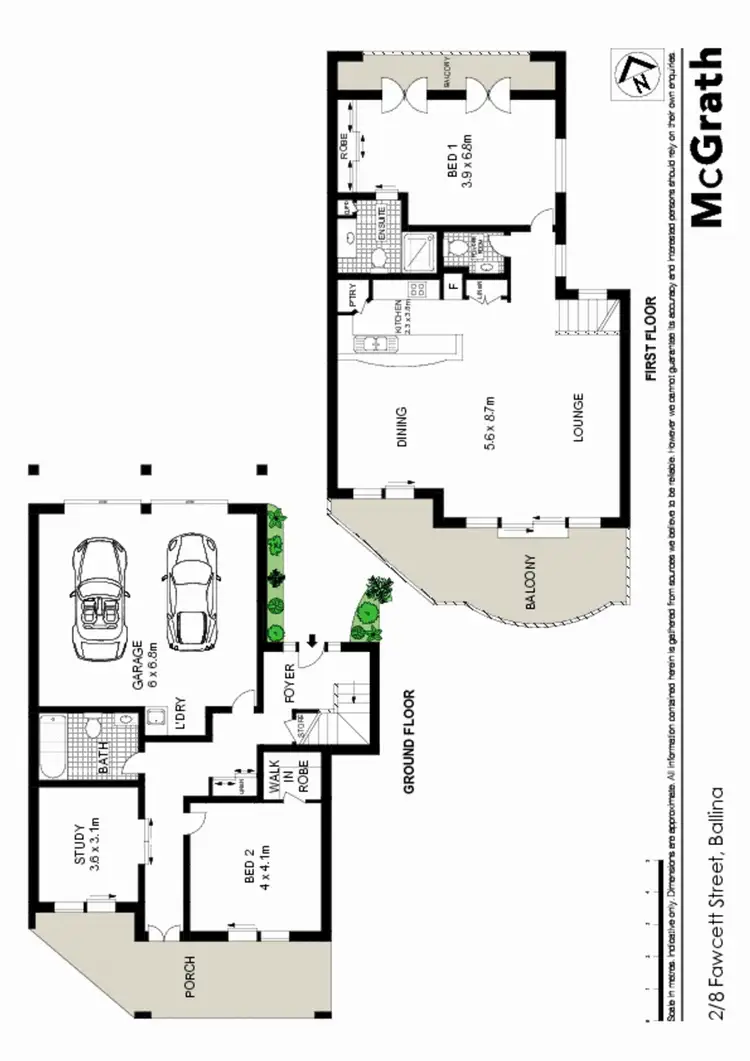 Floorplan of Homely townhouse listing, 2/8 Fawcett Street, Ballina NSW 2478