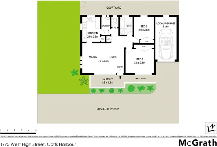 Floorplan of Homely villa listing, 1/75 West High Street, Coffs Harbour NSW 2450
