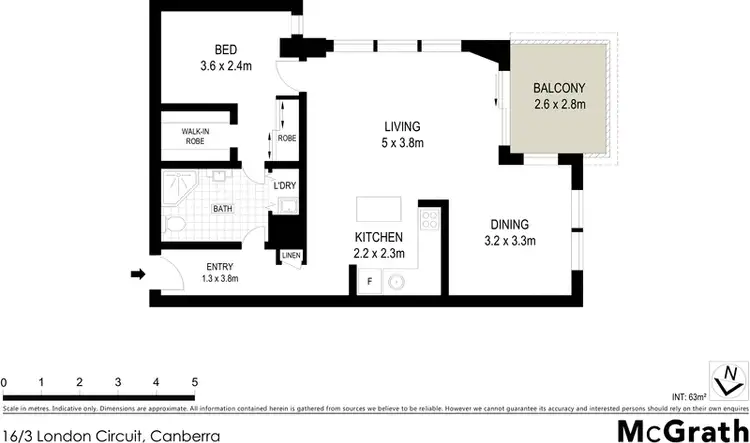 Floorplan of Homely apartment listing, 16/3 London Circuit, Canberra ACT 2601